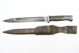 German Model 1884/98 Bayonet W/ & Scabbard & Leather Frog