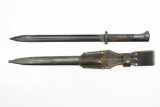Czech/ German Model VZ-24 Bayonet W/ Scabbard & Leather Frog.