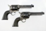 PAIR - 1907 Colt, SAA, 32 W.C.F. Cal., Revolvers, SN - 290902 & 293243
