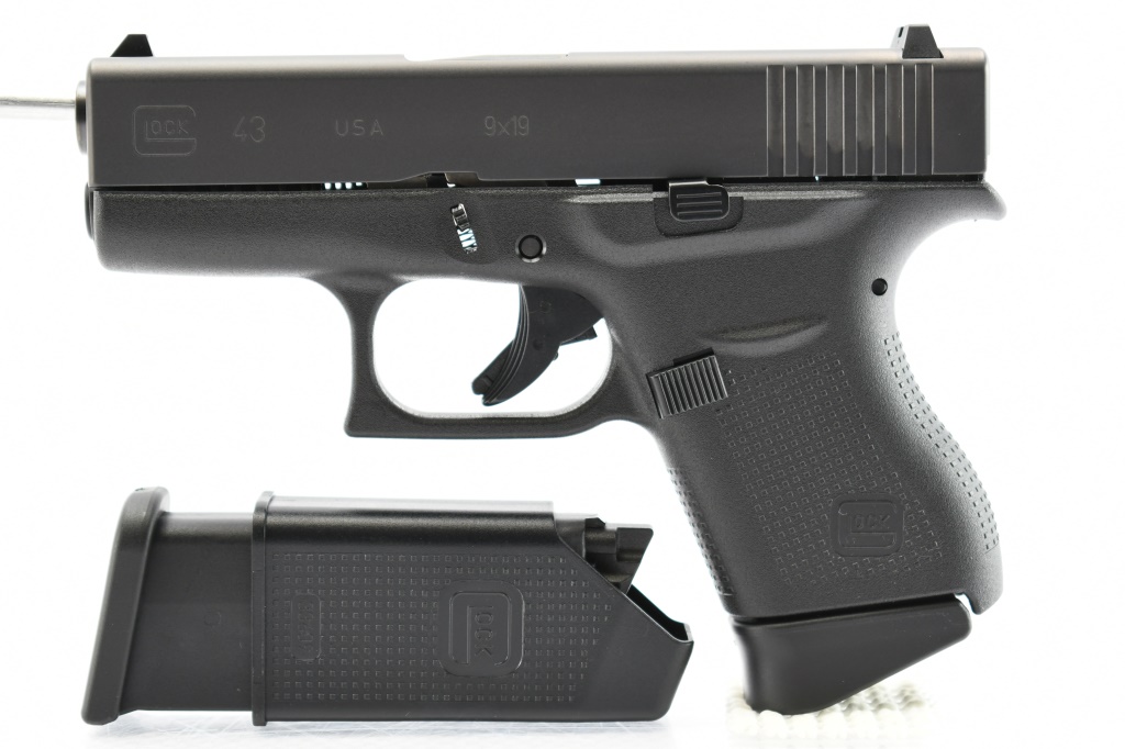 Glock 43, Semi-Auto, Single Stack, Full Capacity, 9mm