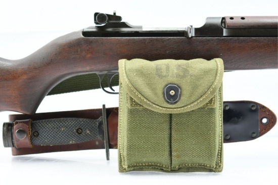 1943 WWII Rock-Ola/ IBM, M1 Carbine, 30 Carbine Cal., (W/ Bayonet, Magazines & Pouch), SN - 1736204