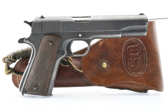 1943 WWII U.S. Army, Union Switch & Signal Colt 1911A1, 45 ACP Cal. (W/ Holster), SN - 1089045
