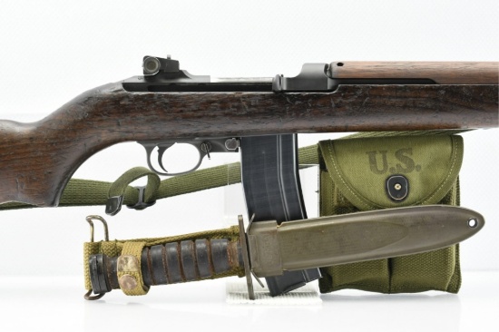 1944 WWII Inland/ IBM, M1 Carbine, 30 Carbine, (W/ Bayonet/ Magazines/ Pouch/ Book), SN - 530055