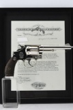 1 Of 5 - 1900 S&W, 38 Hand Ejector M&P 1st Model Factory Nickle (W/ Letter), 38 S&W Spl., SN - 8047