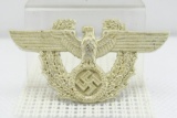 WWII German Police Shako Eagle, Front Plate - G.B.M