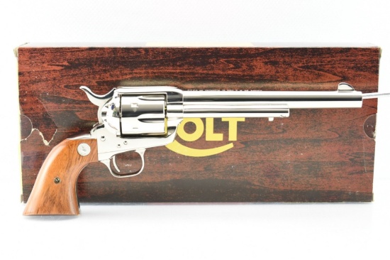 1984 Colt, Custom Shop Nickel SAA, .44-40 WCF, Revolver (W/ Box), SN - SA66872