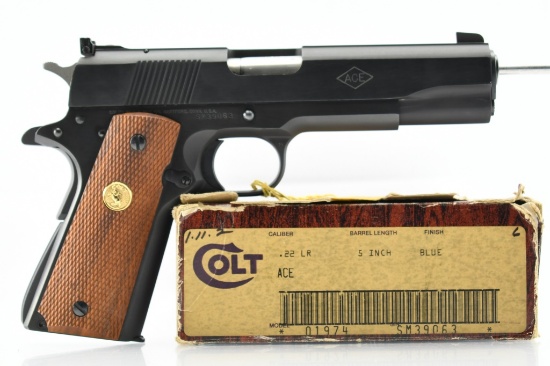 1981 Colt, Service Model Ace, 22 LR, Semi-Auto (W/ Box), SN - SM39063