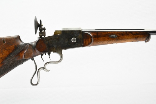 1926 German Ed. Grothe & Sohn. "W. DIETRICH", Schuetzen Target Rifle, 7.6mm, Swinging Block, SN - 11