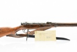 WWII Japanese, Type 38 Carbine, 6.5×50SR, Bolt-Action (W/ Bring Back Paper & Bayonet), SN - 47764