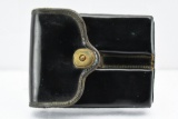 Early Black Leather Dual Magazine Belt Pouch