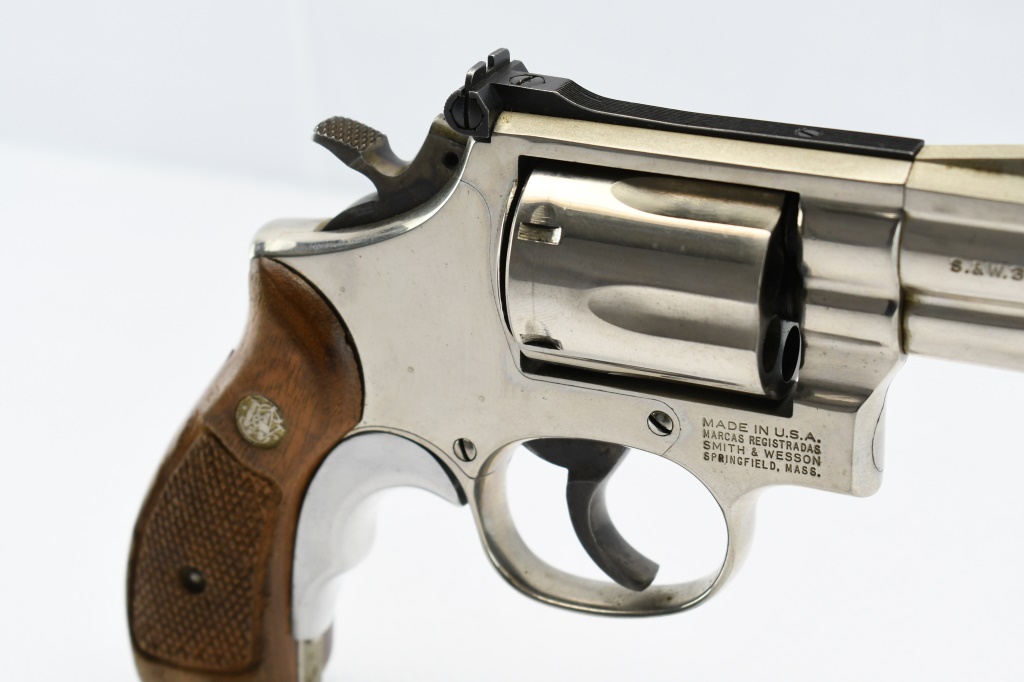 1982 Smith & Wesson, 19-5 Combat Magnum - Nickel | Proxibid
