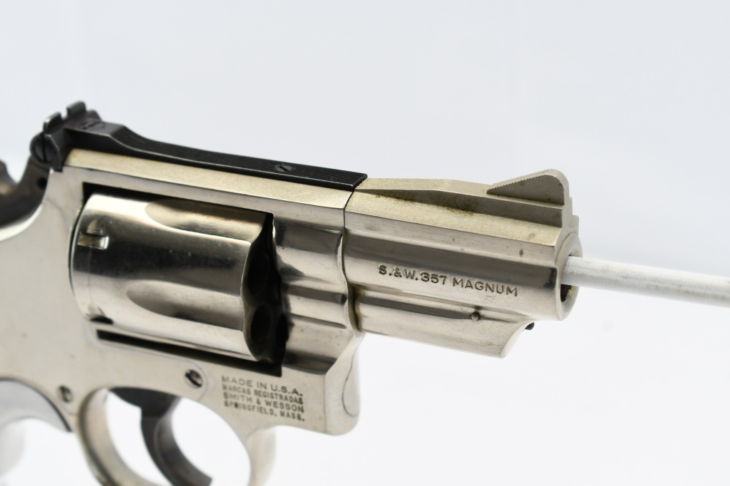 1982 Smith & Wesson, 19-5 Combat Magnum - Nickel | Proxibid