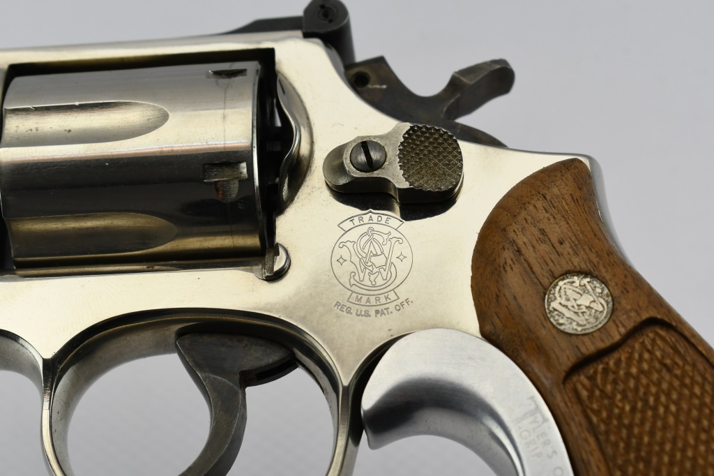1982 Smith & Wesson, 19-5 Combat Magnum - Nickel | Proxibid