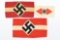 (2) Hitler Youth Armbands & (1) Youth Diamond Patch