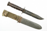 WWII USN MK2 Camillus Fighting Knife W/ Scabbard