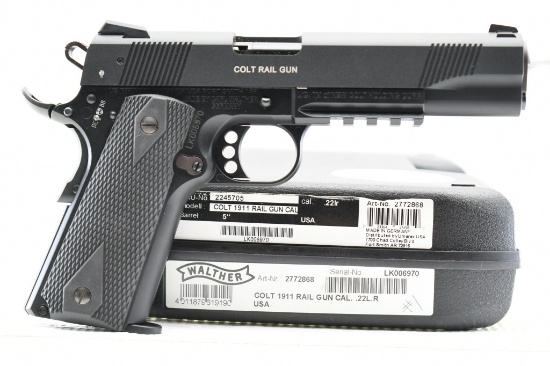Walther, Colt Government 1911 Rail Gun, 22 LR, Semi-Auto (NIB), SN - LK006970