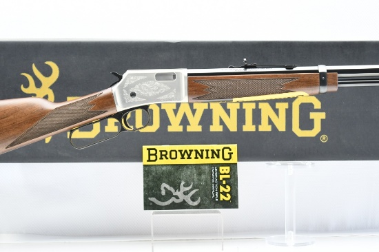 Browning, BL-22 Grade II - Satin Nickel , 22 S L LR, Lever-Action (NIB), SN - 04567ZY242