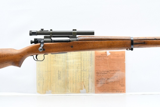 1943 WWII U.S. Remington, 1903-A4 Sniper (W/ 1964 Armory Receipt), 30-06 Sprg., SN - 3426608