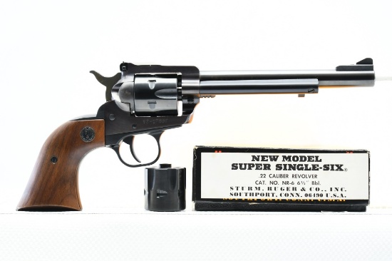 1973 Ruger, New-Model "Super" Single-Six, 22 LR & Mag., Revolver (W/ Box), SN - 62-17537