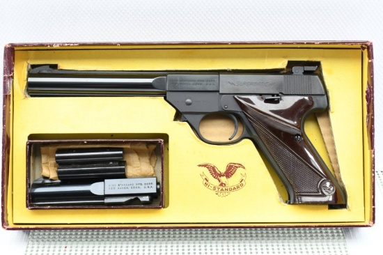 1951 High Standard, SuperMatic (6.75" & 4.5"), 22 LR, (Box/ Barrels/ Weights), SN - 358287