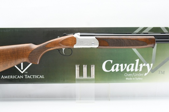 ATI, Cavalry SXE (Ejectors) - Nickle Engraved (26"), 20 Ga., Over/ Under (NIB), SN - 13060604