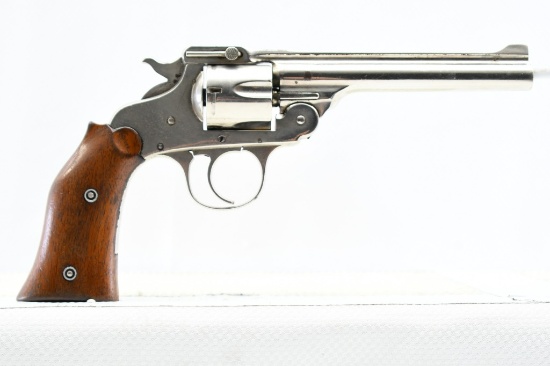 Circa 1910 Hopkins & Allen,  "Safety Police" - Nickel, 38 S&W, Top-Break Revolver, SN - F8855
