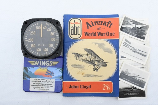 U.S. Army C-14 Air Speed Indicator/ 1958 Aircraft Book/ Aircraft Photos