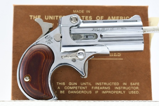 1993 Davis Industries, Model DM-22 Chrome, 22 Magnum, Over/ Under Derringer, SN - 493437