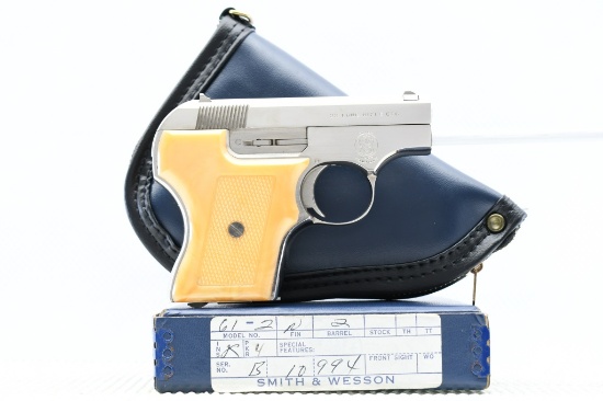 1970 Smith & Wesson, 61-2 Escort - Nickel, 22 LR, Semi-Auto (W/ Box & Case), SN - B10994