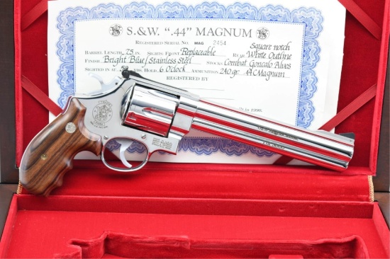 1 Of 3000 - 1990 Cased Smith & Wesson, 629-3 Magna Classic Stainless, 44 Magnum, SN - 2454
