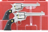 Cased Set - Ruger, New Vaquero SASS Special Edition, 45 Colt, Revolvers, SN - SASS54055 & 54056