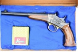 1981 Cased Uberti, Remington M1871, 22 LR, Single-Shot Rolling-Block Pistol, SN - 08399