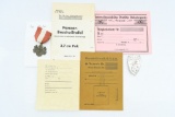 WWII German SS ID Card/ German Bavarian War Pin/ WWII Japanese Medal