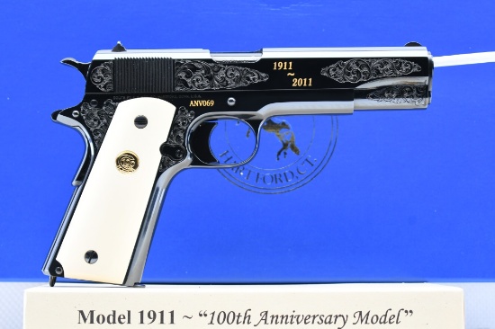 2011 Colt, Gold/ Engraved 1911A1 "100th Anniversary", 45 ACP (NIB), SN - ANV069