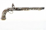 Early Silver Mounted Flintlock Pistol