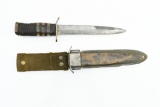 WWII USMC M3 Fighting Knife W/ Scabbard