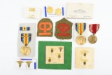 (17) U.S. WWI & WWII Medals/ Pins/ Patches