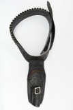 Vintage Hunter (27-232 F16) Black Tooled Leather Western Holster & Belt - RH Draw