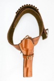 Cobra Brown Leather Western Holster & Belt - RH Draw (LGE SA 7.5
