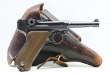 Scarce 1917 WWI German Erfurt, M1914 P.08, 9mm Luger (Holster & Extra Magazine), SN - 6626