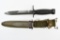 Post-War U.S. M4 Bayonet/ Fighting Knife By Turner (For M1 Carbine) With M8A1 Scabbard