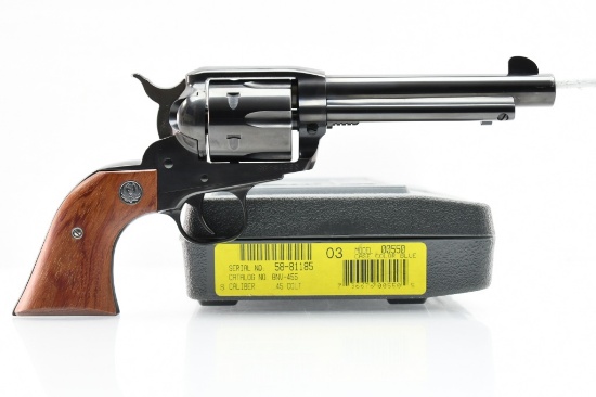 2000 Ruger Vaquero (5.5"), 45 Colt, Revolver (W/ Box & Soft Case), SN - 58-81185