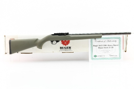 1 Of 1,111 - Ruger 10/22 THD - Target/ Hogue Green (20"), Semi-Auto (NIB W/ COA), SN - D350-72276