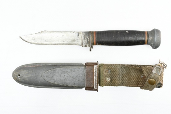 U.S. Navy WWII MK1 Utility Knife By PAL Blade Co. With Scabbard