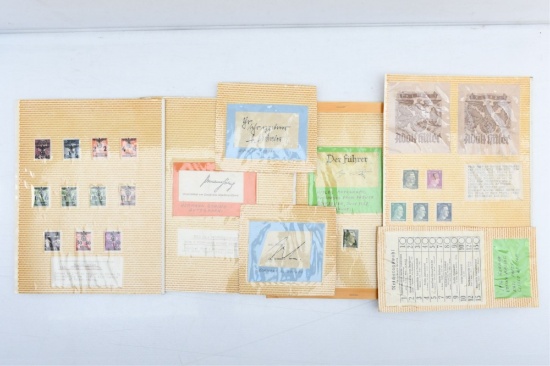 German Nazi Printed Autographs/ Stamps & 1936 Voting Ballot