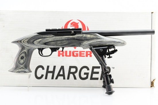 Ruger Charger - Green Laminate (10"), 22 LR, Semi-Auto (NIB W/ Case), SN - 490-00017