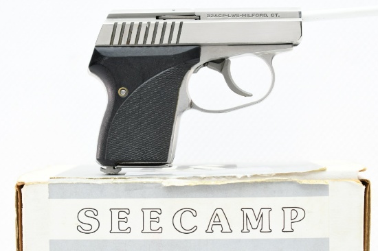 Seecamp LWS 32 - Stainless (2"), 32 ACP, Semi-Auto Pocket Pistol (NIB W/ Holster), SN - 027849
