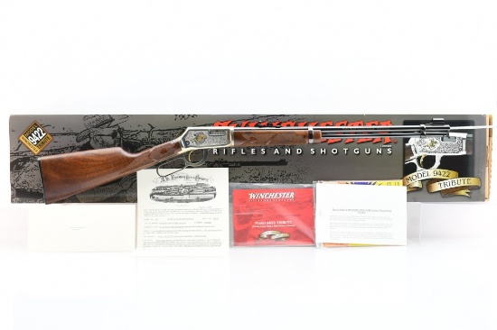 1 Of 222 - 2005 Winchester Custom Tribute 9422  (Silver/ Gold Engraved), 22 L LR (NIB), SN - FTC041