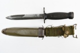 Post-War U.S. M4 Bayonet/ Fighting Knife By Turner (For M1 Carbine) With M8A1 Scabbard