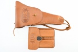 Modern U.S. M1916 Brown Leather Holster & Magazine Pouch - For M1911 Pistol
